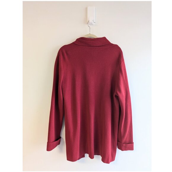 Marla Wynne Toggle Grommet Collar wrap cardigan - Picture 3 of 9